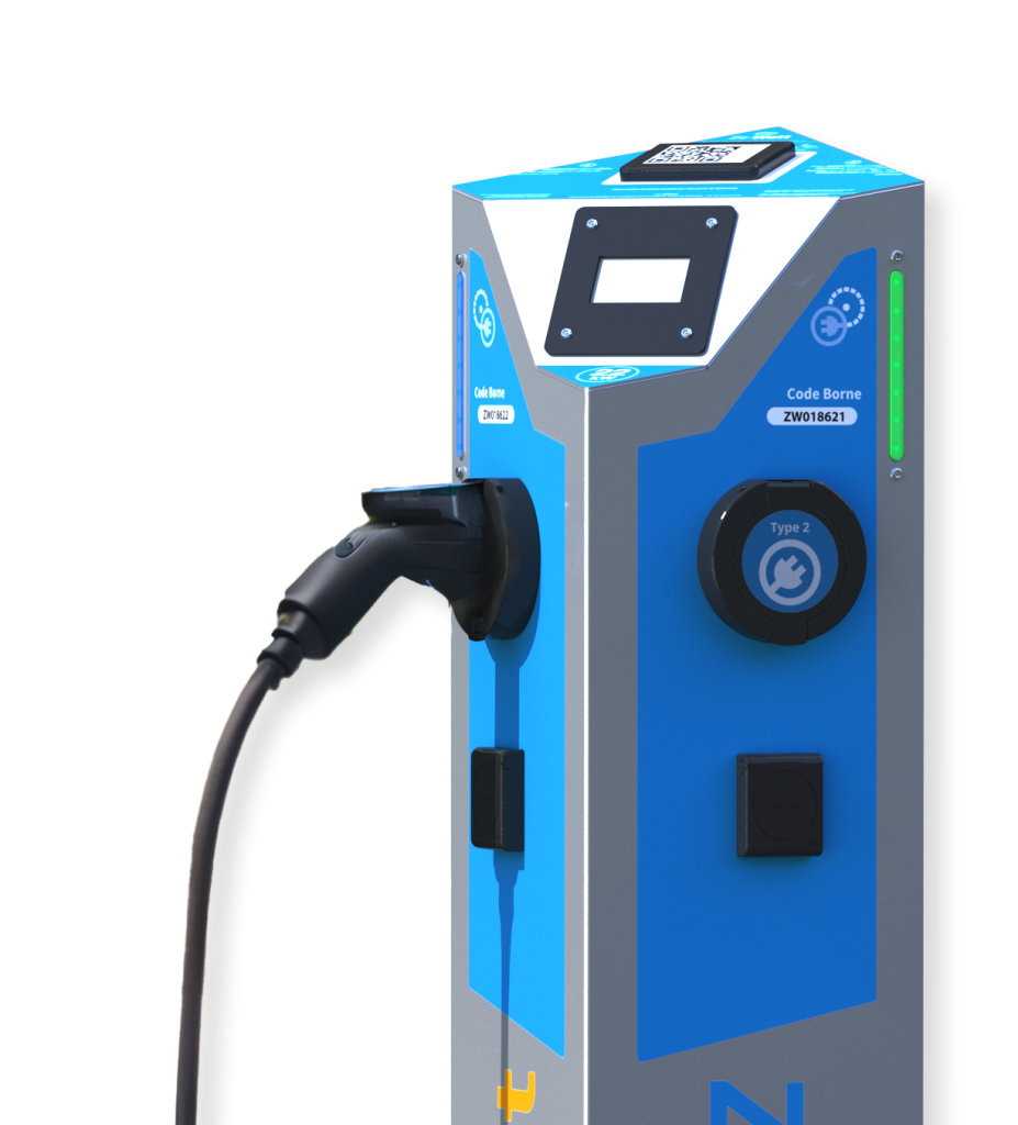 Illustration borne de recharge double de Ze-Watt