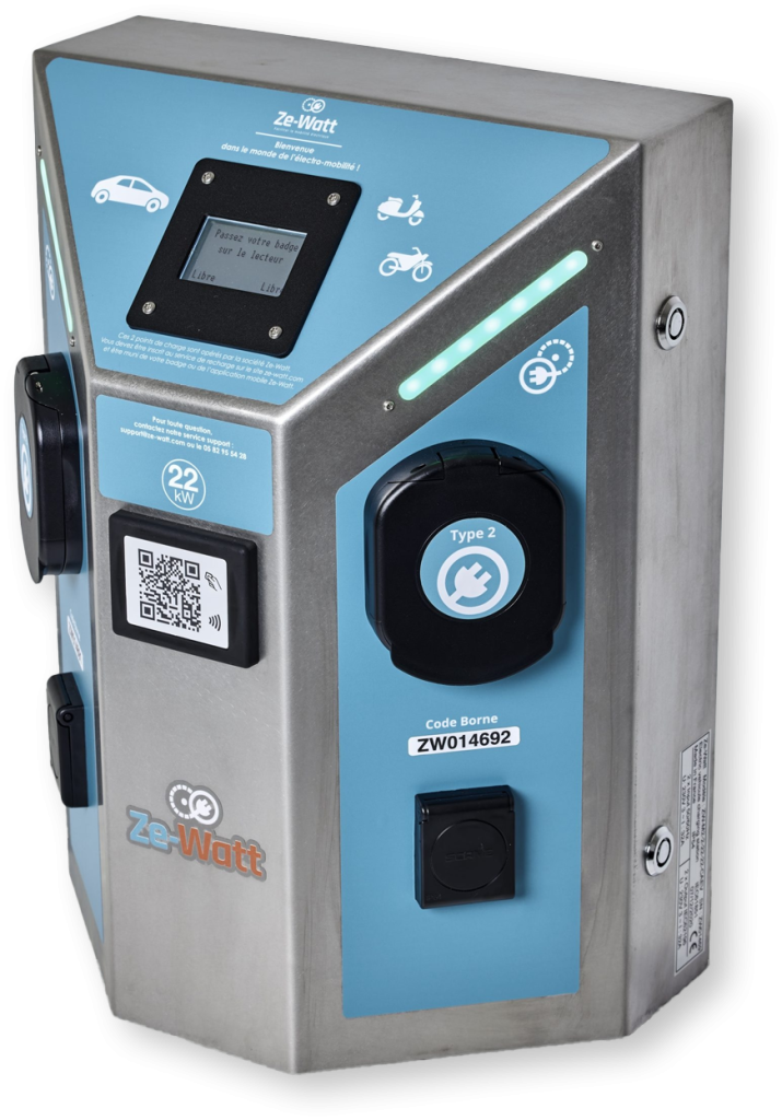 Illustration borne de recharge murale de Ze-Watt