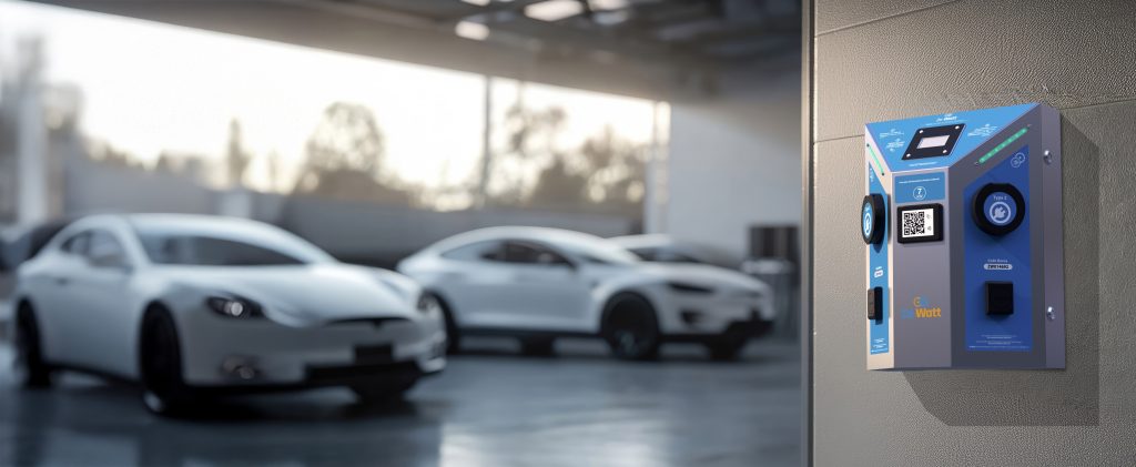 Illustration borne de recharge murale de Ze-Watt